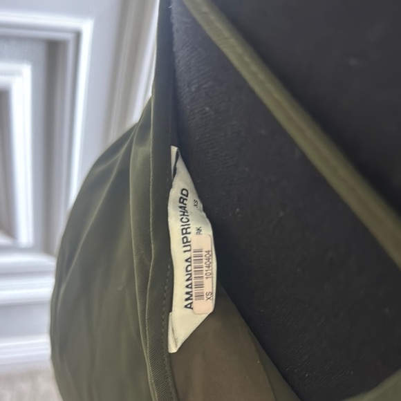 Elegant Olive Green Ruched Dress - Picture 9 of 9